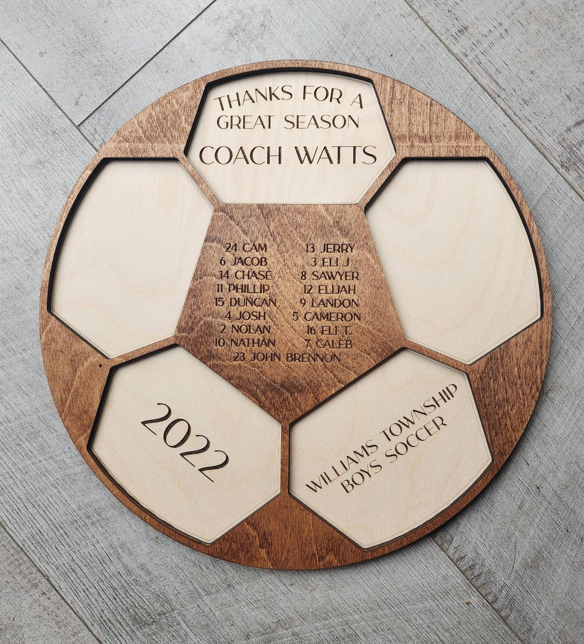 Personalized Soccer Coach Gift | Custom Soccer Plaque | Engraved Coach Appreciation Gift | End of Season Team Gift | Soccer B