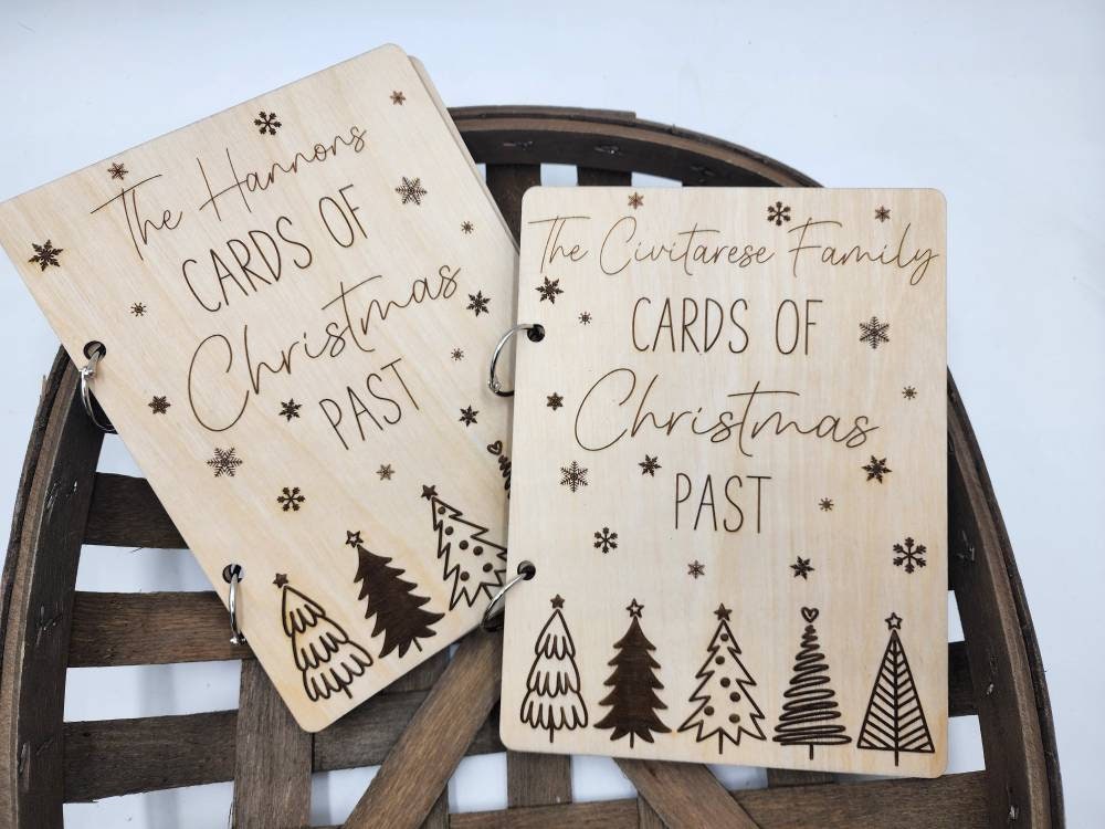 Personalized Christmas Card Holder, Cards of Christmas Past, Greeting Card Holder