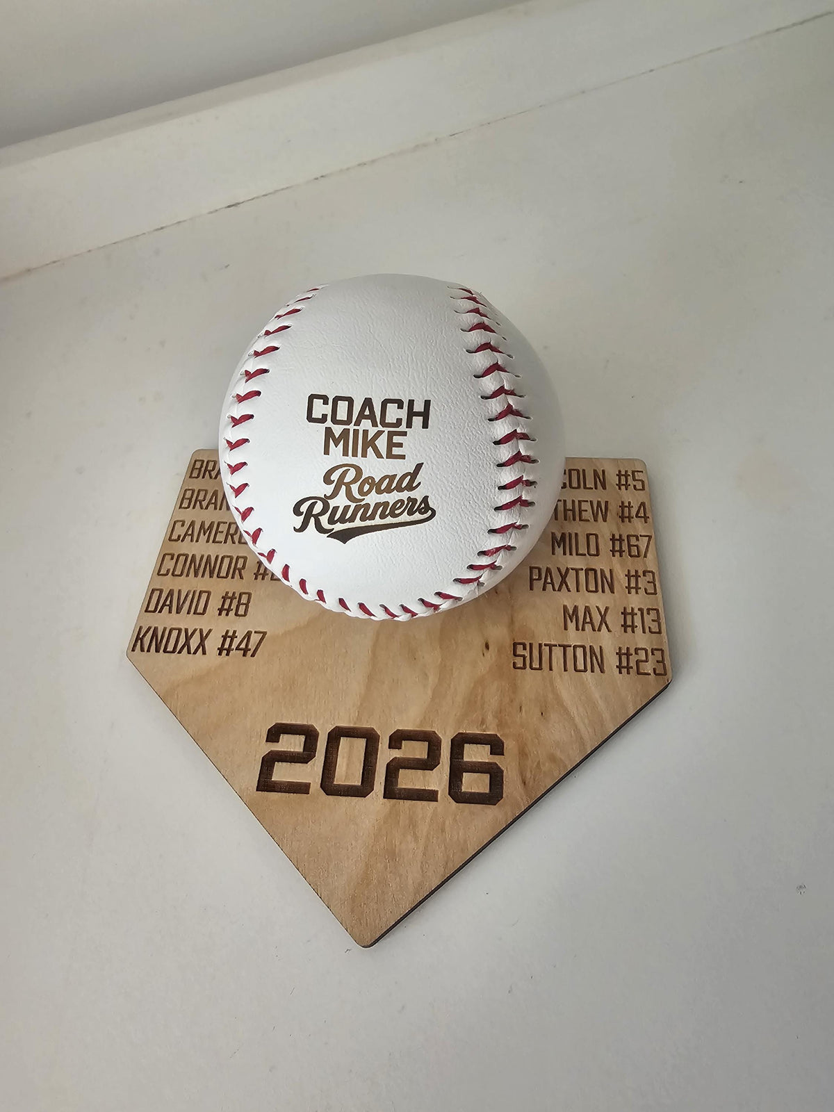 Personalized Engraved Baseball & Ball Display | Autograph ball Team Gift with Player Names | Coach Gift | Custom Baseball Hol