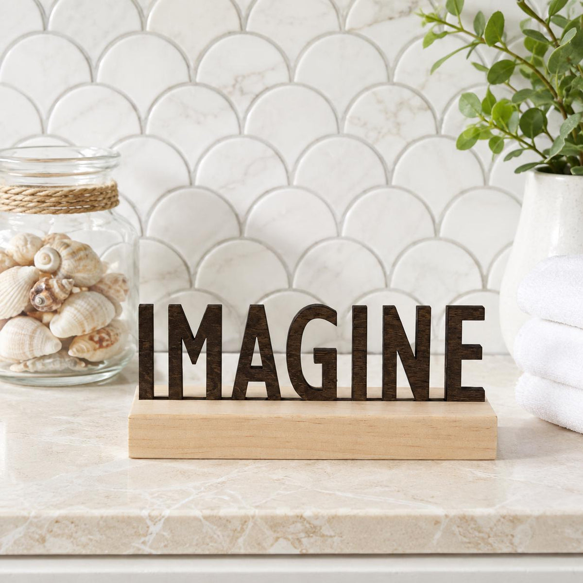 Custom Words Sign, Personalized Wood Quote for Shelf, Mantel or Office Desk Decor