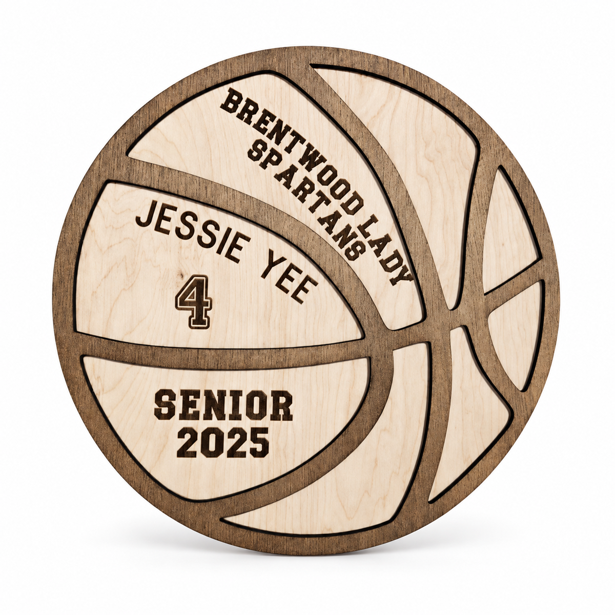 Personalized basketball gift on a clean white background