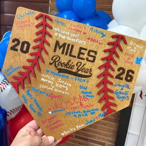 Missy's Etsy customer photo of her baseball graduation guest book