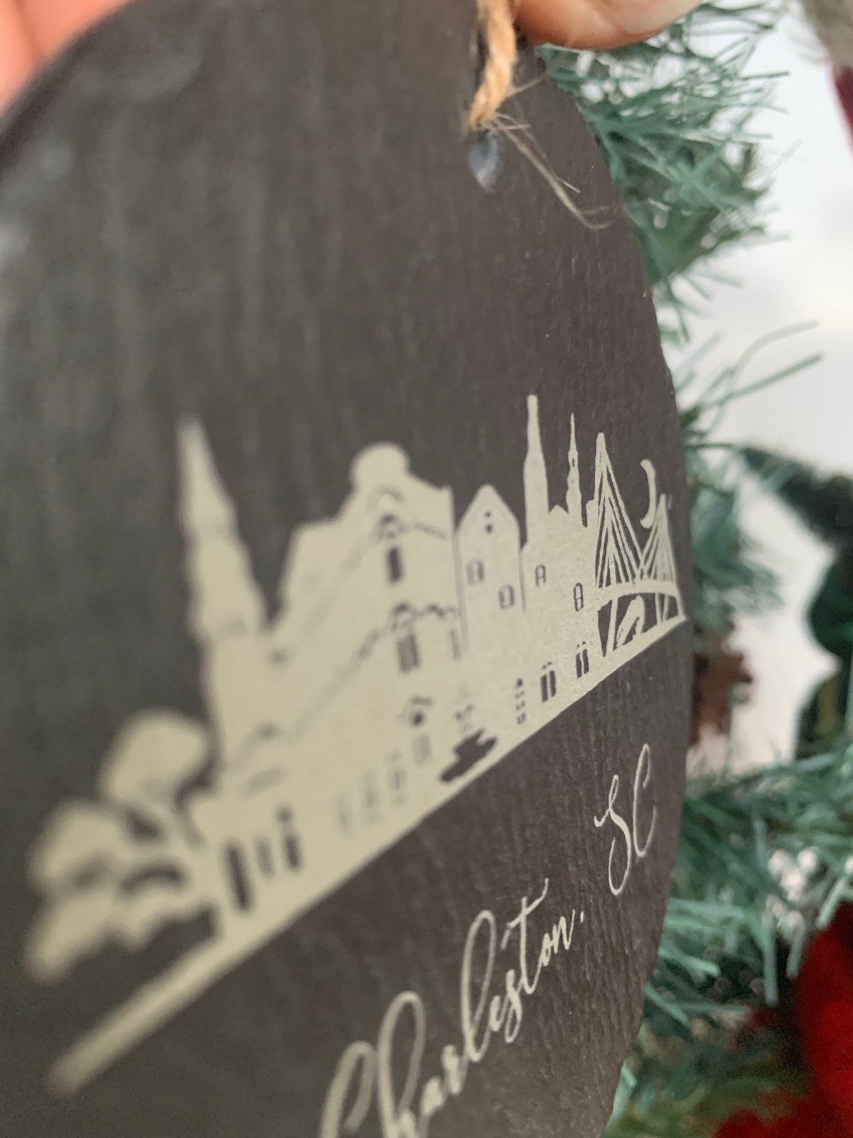 Charleston SC slate ornament, South Carolina  Christmas Ornament