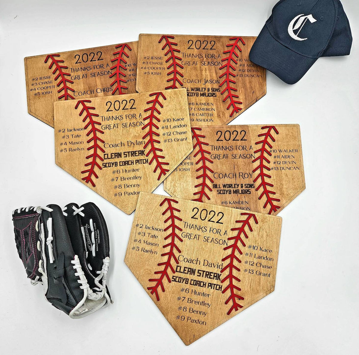Personalized Baseball Coach's Gift, Thanks For A Great Season Award 2026, End of Season Coach Gift, Custom Baseball Coach Gif