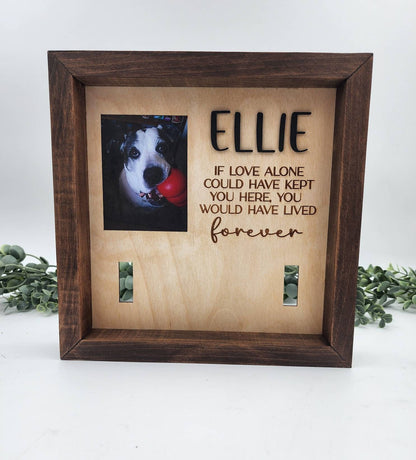 Personalized Pet Memorial Collar Display, Dog Remembrance Framed Display Printed Picture, Rainbow Bridge Pet loss Gift, Dog L
