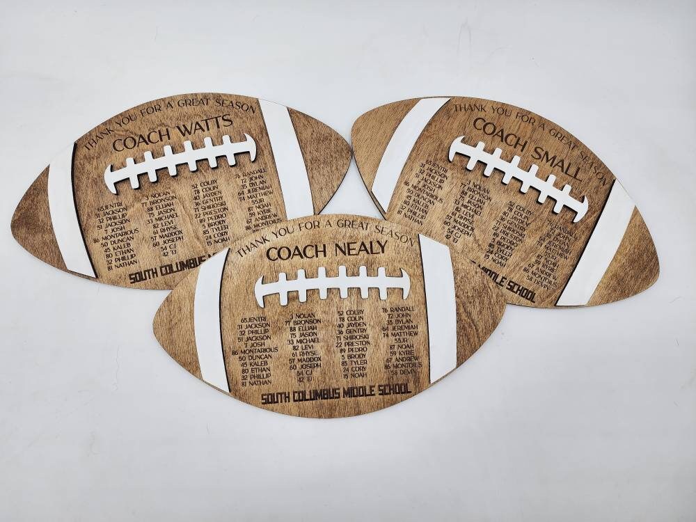 Personalized Football Coach Gift | Football Coach Appreciation Gift | Team Gift | End of Season Coach Gift | Football Team Si