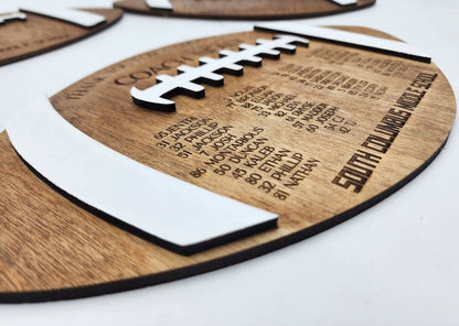 Football Coach Gift, Team Plaque, Thanks For A Great Season Coach Layered Wood Award, Team Mom Gift, Football Trophy