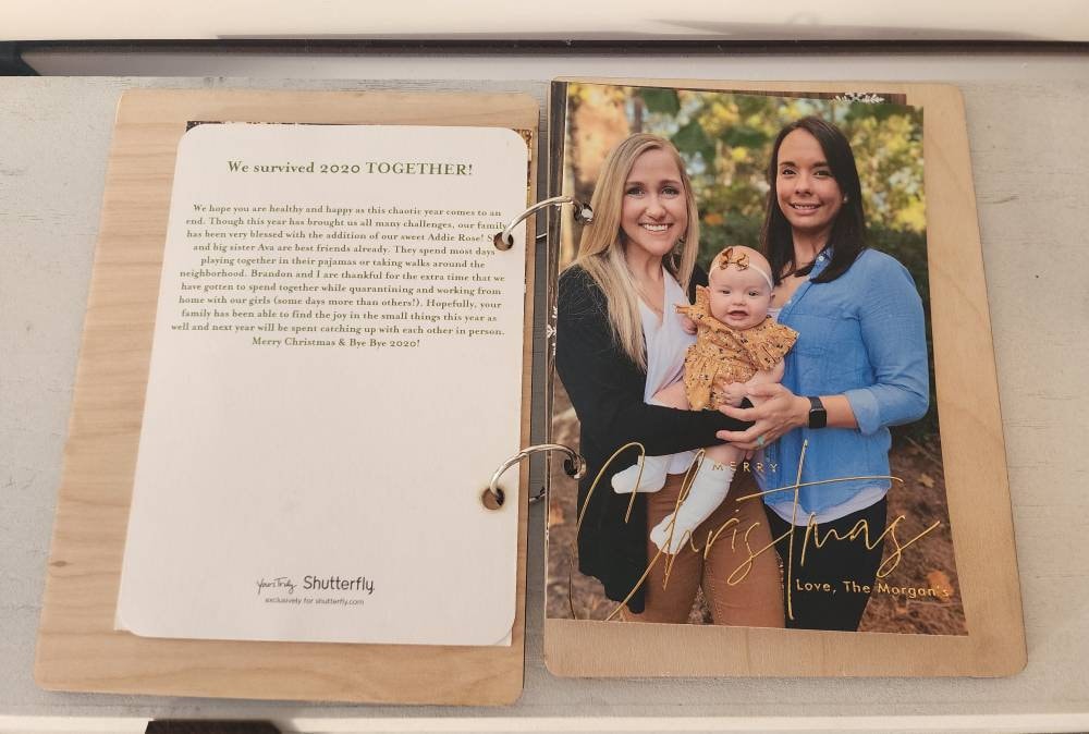 Personalized Christmas Card Holder, Cards of Christmas Past, Greeting Card Holder