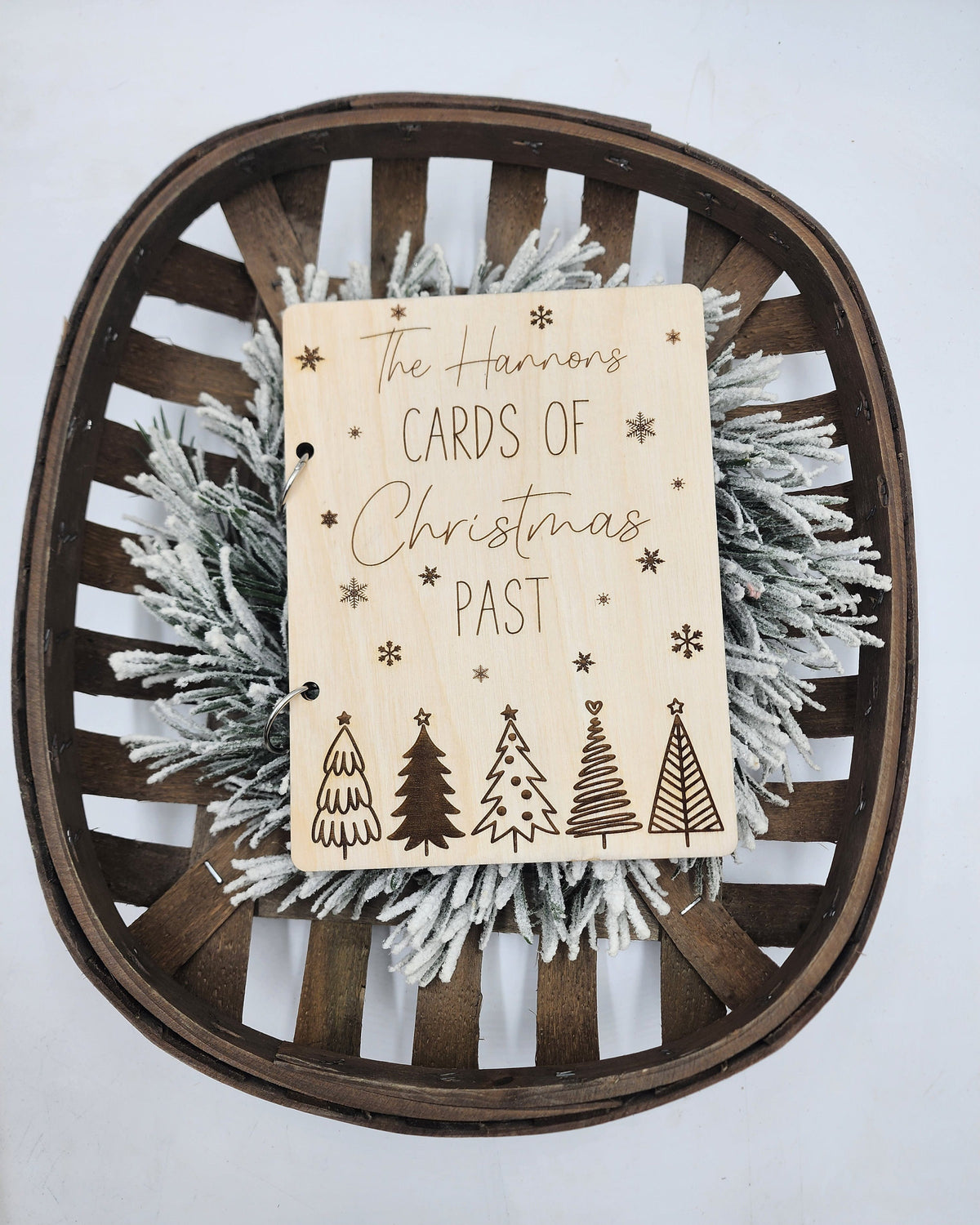 Personalized Christmas Card Holder, Cards of Christmas Past, Greeting Card Holder
