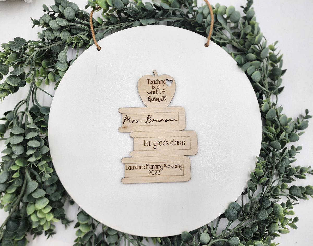 Personalized Teacher Appreciation Sign, Student Signatures, Classroom Gift
