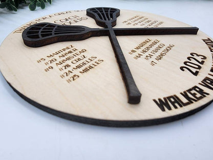 Personalized Lacrosse Coach Gift Plaque, Thanks For A Great Season, Lacrosse Senior Night, Lacrosse Award, End of Year Gift 2