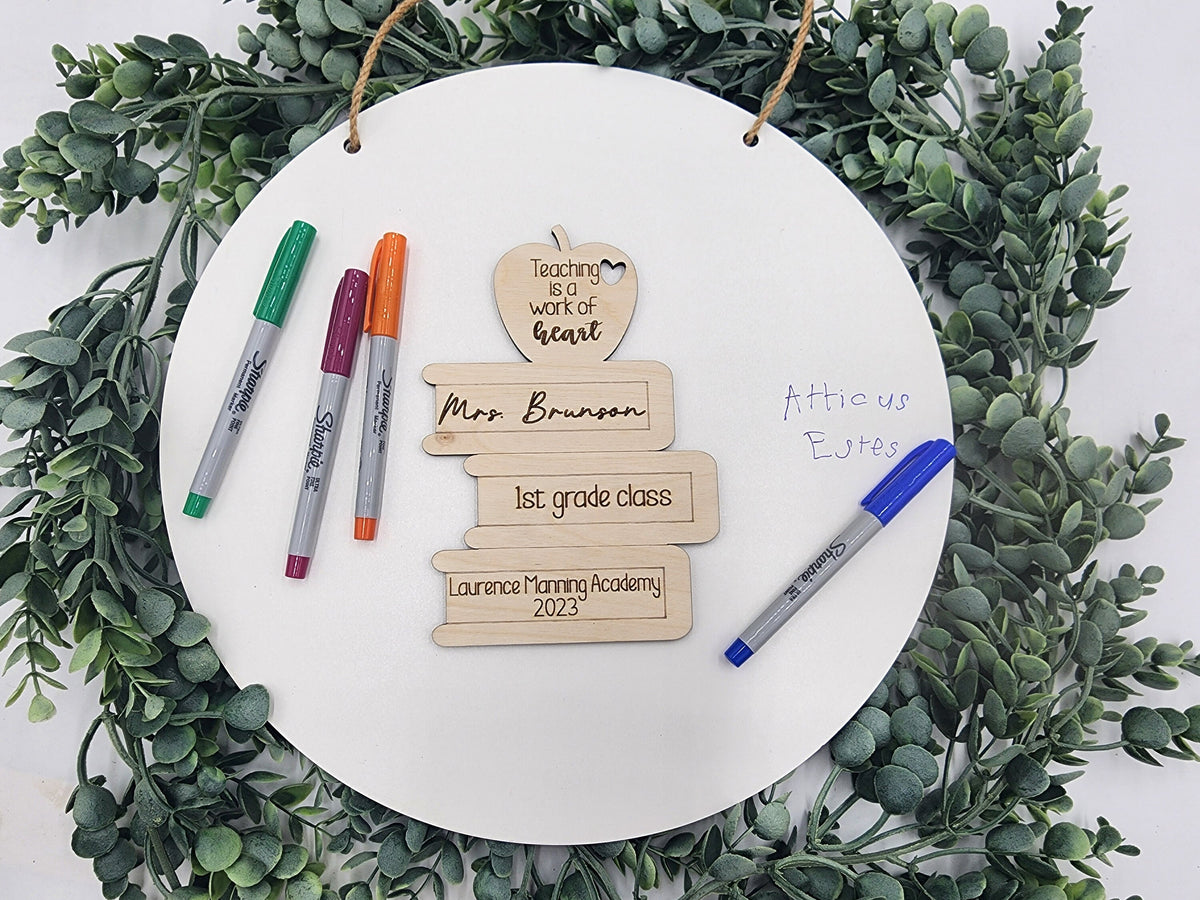 Personalized Teacher Appreciation Sign, Student Signatures, Classroom Gift