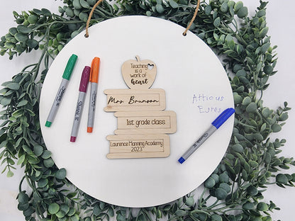 Personalized Teacher Appreciation Sign, Student Signatures, Classroom Gift