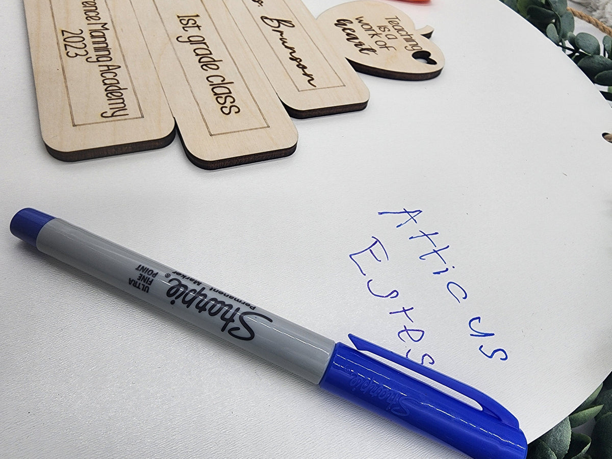 Personalized Teacher Appreciation Sign, Student Signatures, Classroom Gift