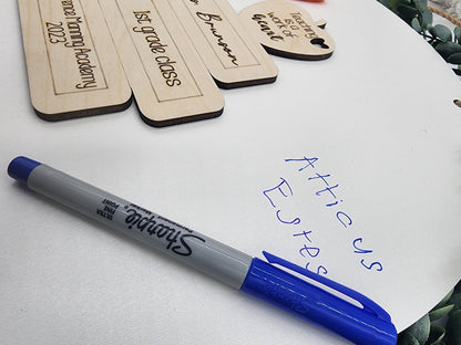 Personalized Teacher Appreciation Sign, Student Signatures, Classroom Gift