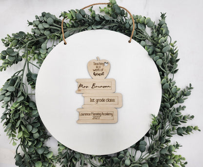 Personalized Teacher Appreciation Sign, Student Signatures, Classroom Gift