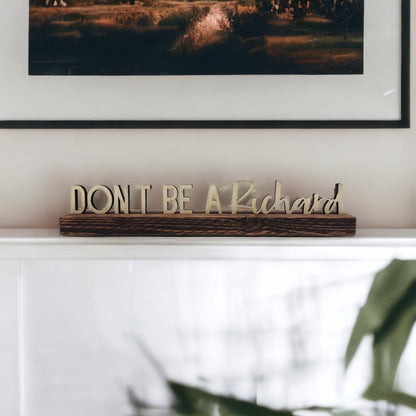 Personalized Desk Name Sign, Custom Wood Letter Ledge, Office Decor