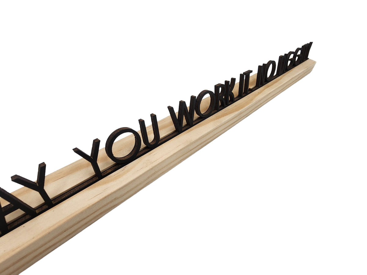 Personalized Desk Name Sign, Custom Wood Letter Ledge, Office Decor