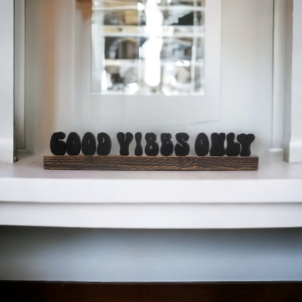 Personalized Desk Name Sign, Custom Wood Letter Ledge, Office Decor