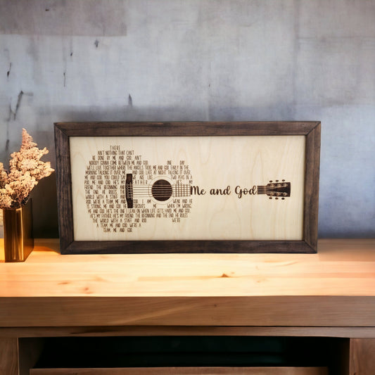 Engraved Guitar Song lyrics, Custom Song Lyric Music Wall Decor, First Dance Wedding Anniversary Gift Memento, Guitar, Father