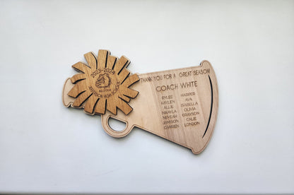 Cheer Coach Gift, Cheerleading Plaque,  team gift to coach, great season award, Thank You Coach 2025 2026 Cheer
