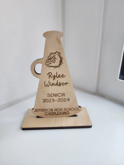Personalized Cheer Gift, Custom Cheer Megaphone, Cheerleading Senior Night 2026 Senior Cheer Gift, Football Cheerleading, Per