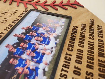 Customized Baseball Plaque Frame, Thank You Coach Gift 2026, Team picture frame, End of Season Coach Gift
