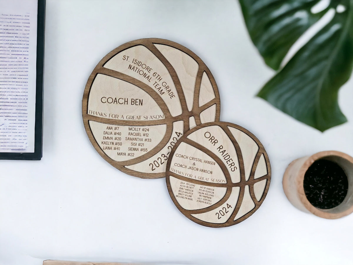 Personalized Basketball Coach Gift, Thanks for A Great Season Coach, Basketball Team Award, Coach's Thank You Gift, Custom Ba