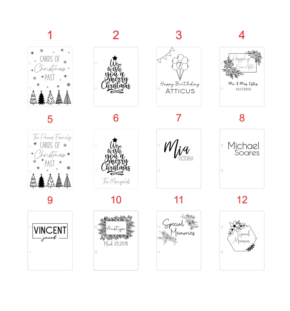 Personalized Birthday Card Holder, Greeting Cards, Wedding Cards, Cards of Christmas Past  Wood Card Keeper, Special Occasion