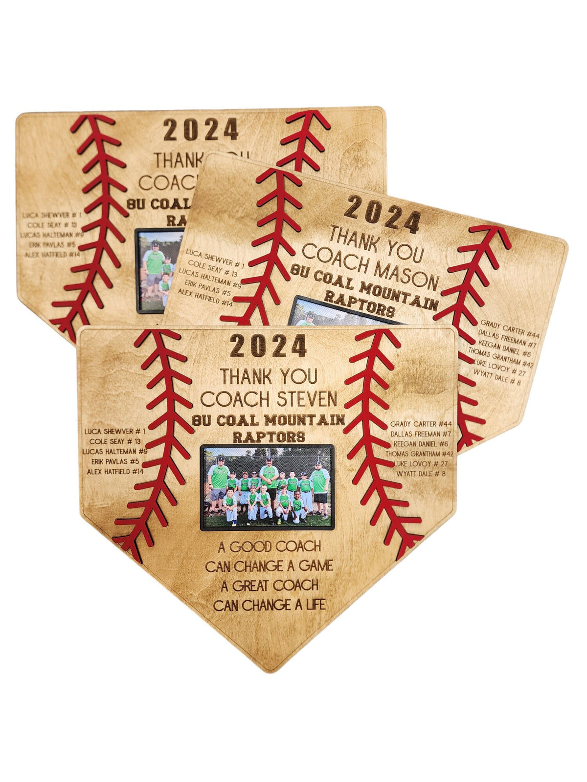 Customized Baseball Plaque Frame, Thank You Coach Gift 2026, Team picture frame, End of Season Coach Gift