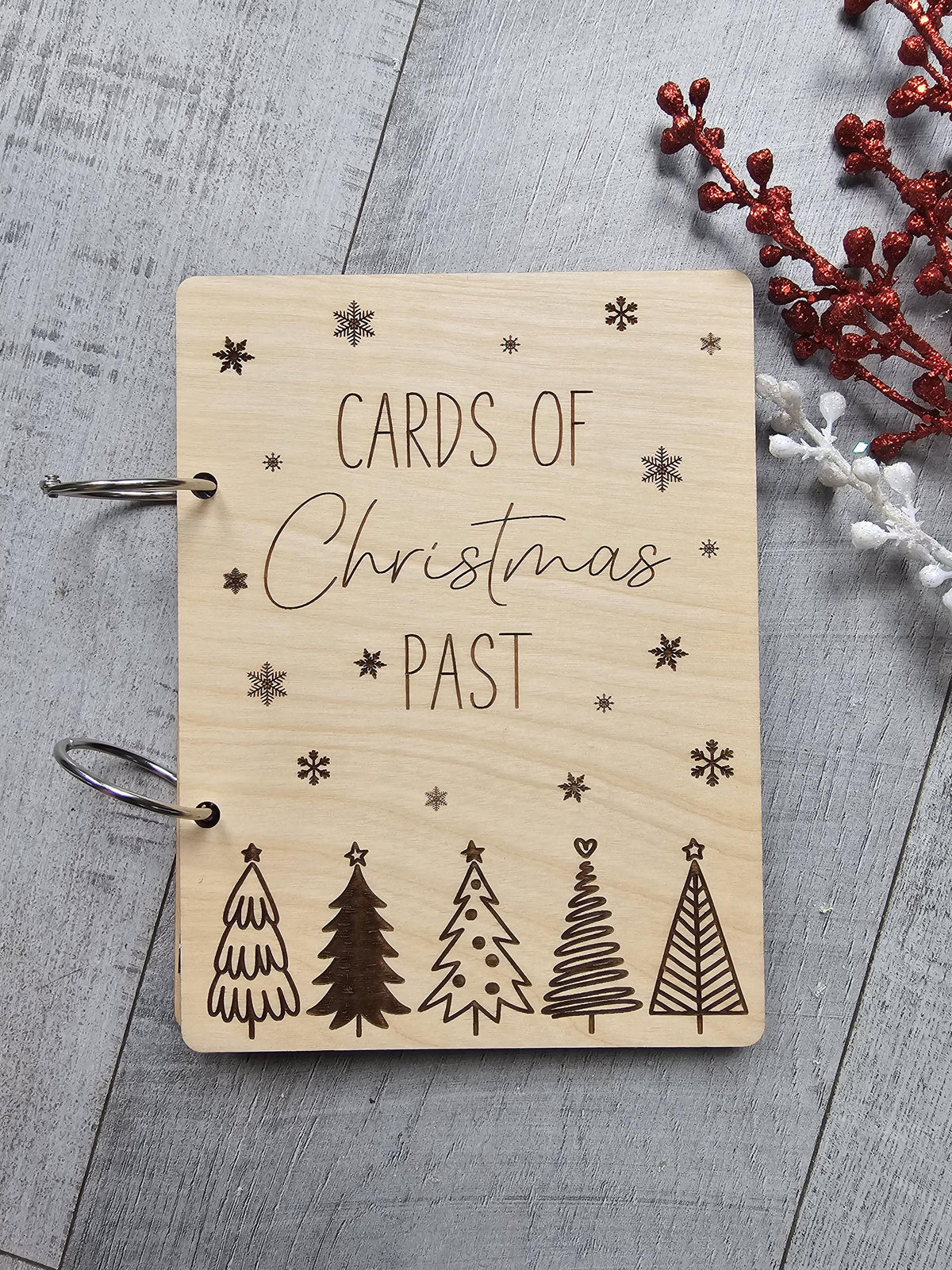 Personalized Christmas Card Holder, Cards of Christmas Past, Greeting Card Holder