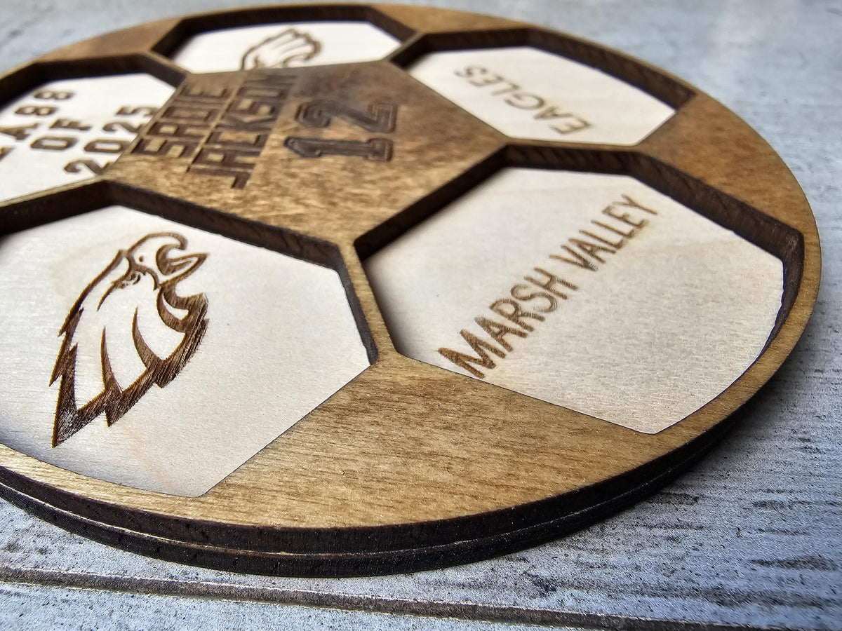 Senior Soccer Player Plaque, Personalized Soccer Player Senior Night Gift, Class of 2027 Personalized soccer team Custom Socc