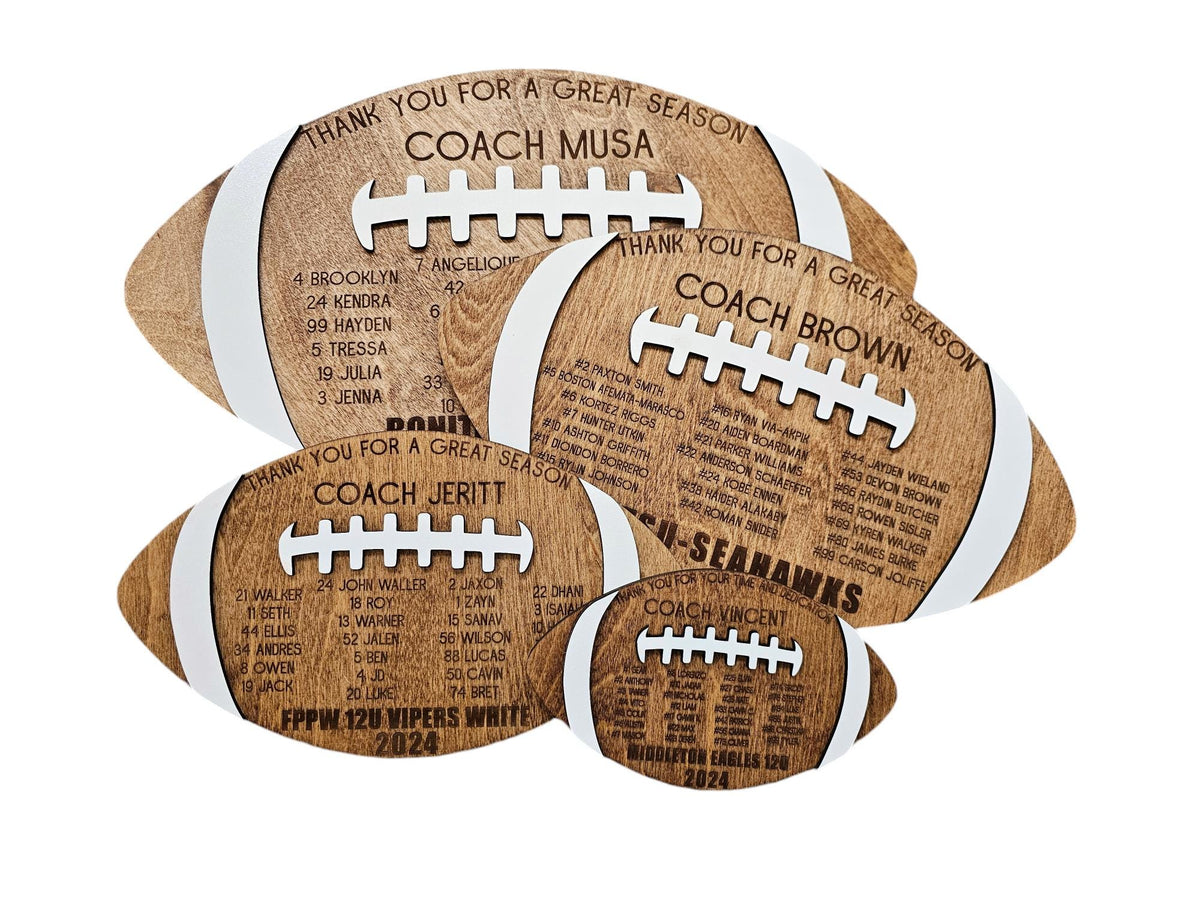 Personalized Football Coach Gift | Football Coach Appreciation Gift | Team Gift | End of Season Coach Gift | Football Team Si