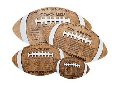 Personalized Football Coach Gift | Football Coach Appreciation Gift | Team Gift | End of Season Coach Gift | Football Team Si