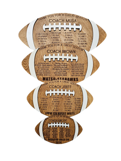 Personalized Football Coach Gift | Football Coach Appreciation Gift | Team Gift | End of Season Coach Gift | Football Team Si