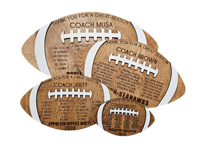 Football Coach Gift, Team Plaque, Thanks For A Great Coaches Gift, Senior Player Gift, Flag Football Award Football Memento, 