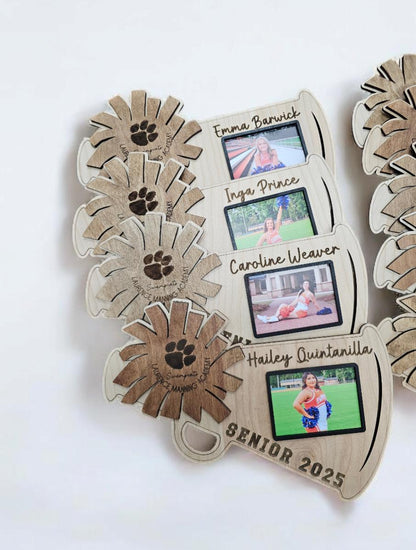 Cheer Coach Gift, Personalized Cheer Megaphone Photo Plaque, Thank You Coach, Senior Night Cheer Gift 2026