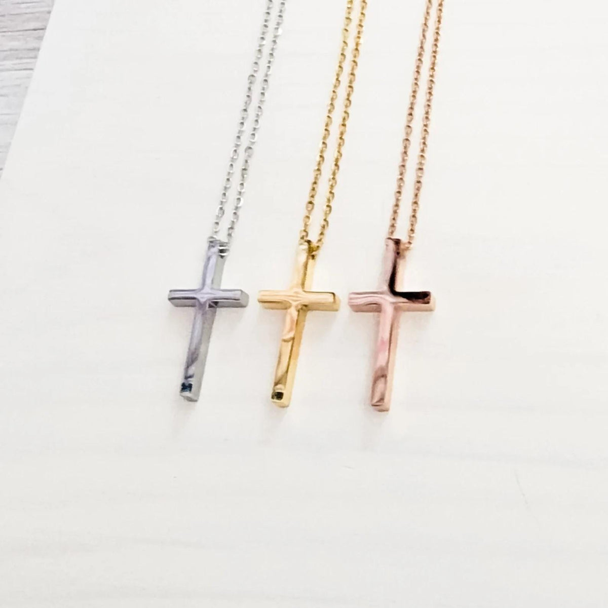 Engraved Cross Necklace "Be Still and Know" Engraved Jewelry, Engraved Valentine Gift – Customizable Message