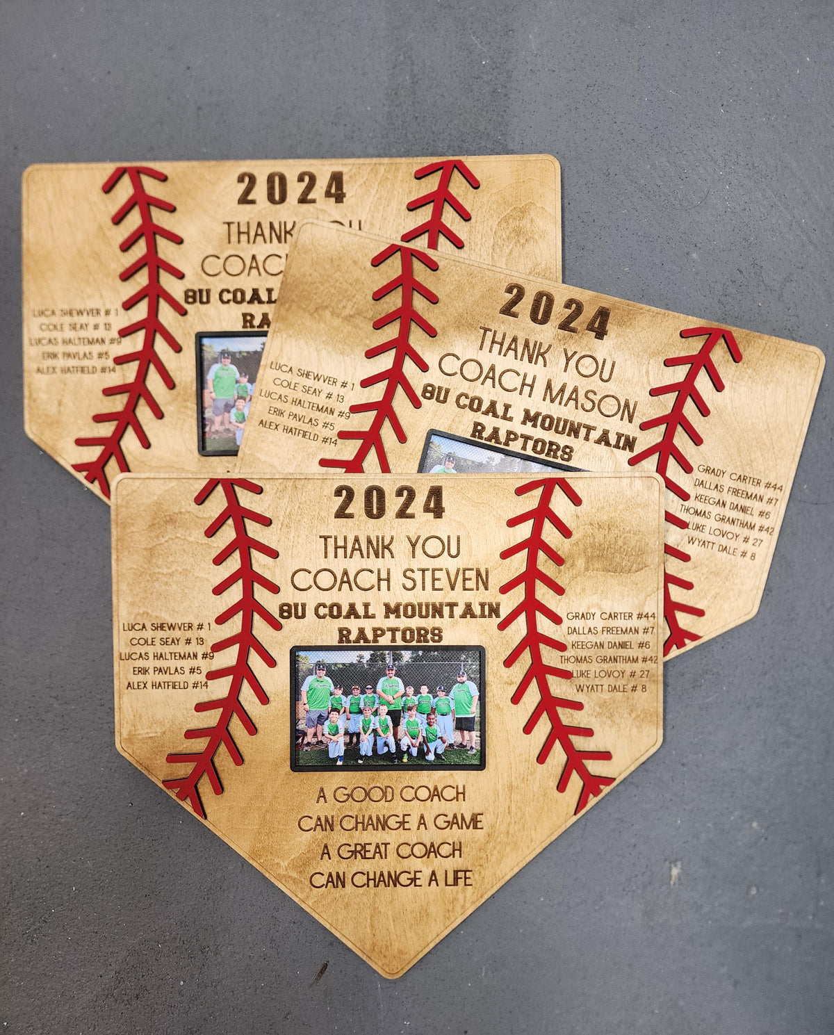 Customized Baseball Plaque Frame, Thank You Coach Gift 2026, Team picture frame, End of Season Coach Gift