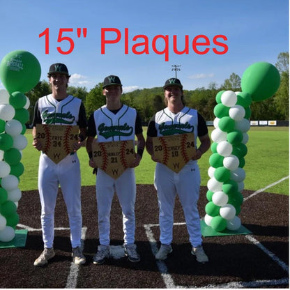 Personalized Rookie Year First Birthday Guest Book Alternative, Baseball Party Decor, Wood Home Plate Sign Keepsake