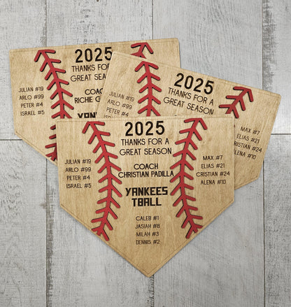 Personalized Baseball Coach's Gift, Thanks For A Great Season Award 2026, End of Season Coach Gift, Custom Baseball Coach Gif