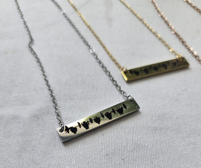 Custom Baby Heartbeat Necklace – Personalized Soundwave Jewelry – New Mom Gift – Keepsake Necklace in Gold, Silver, Rose Gold