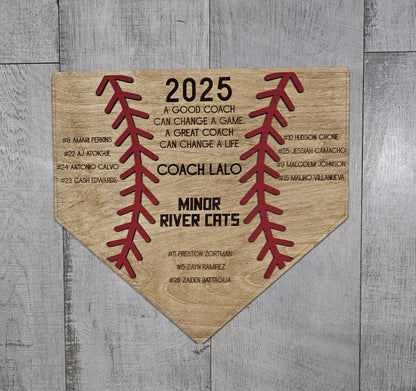 Personalized Baseball Coach's Gift, Thanks For A Great Season Award 2026, End of Season Coach Gift, Custom Baseball Coach Gif