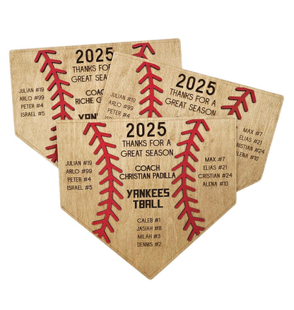 Personalized Baseball Coach's Gift, Thanks For A Great Season Award 2026, End of Season Coach Gift, Custom Baseball Coach Gif