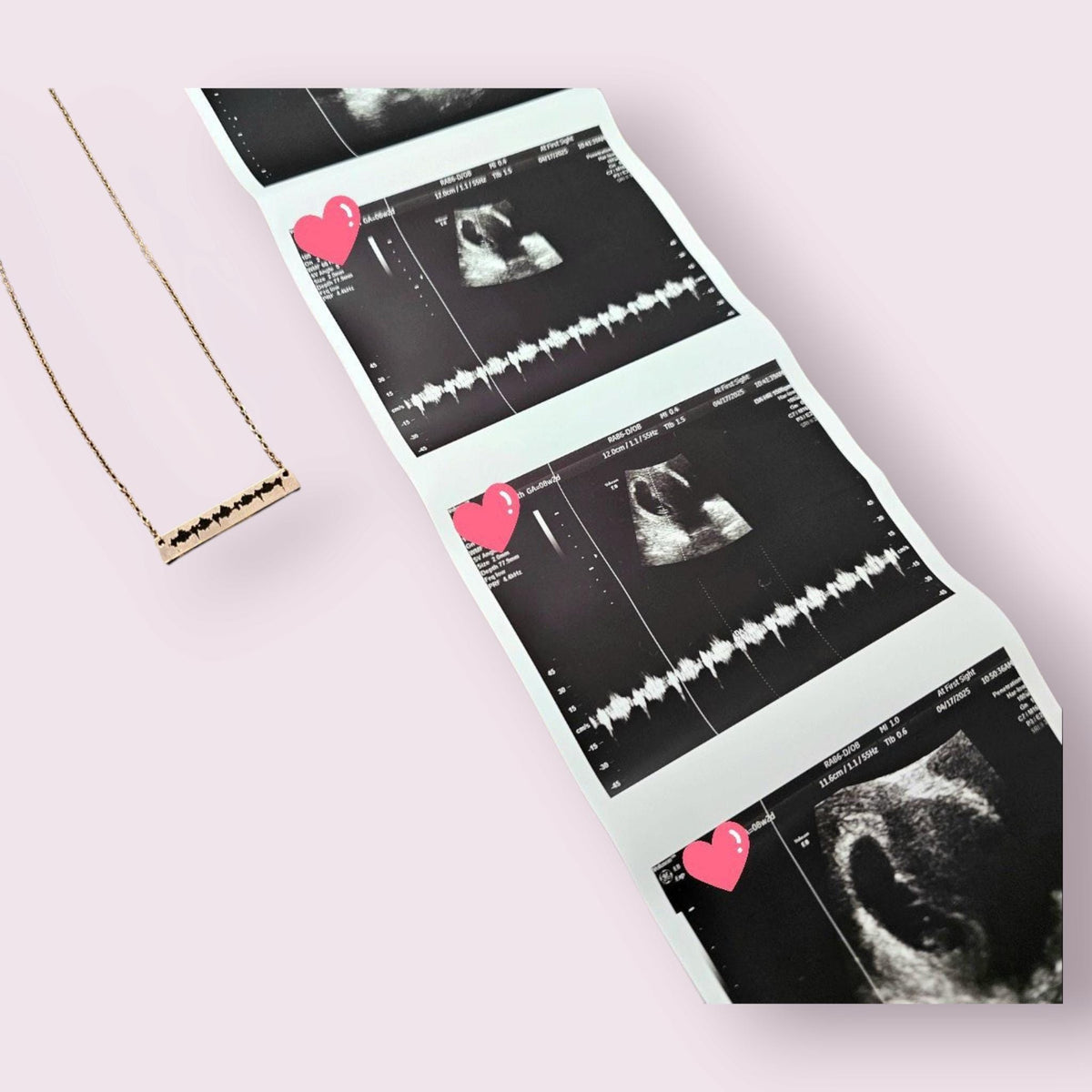 Custom Baby Heartbeat Necklace – Personalized Soundwave Jewelry – New Mom Gift – Keepsake Necklace in Gold, Silver, Rose Gold