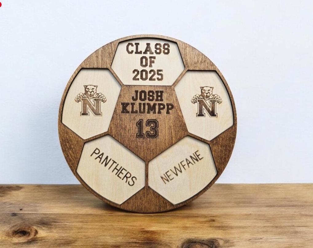 Senior Soccer Player Plaque, Personalized Soccer Player Senior Night Gift, Class of 2027 Personalized soccer team Custom Socc