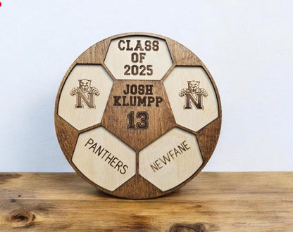 Senior Soccer Player Plaque, Personalized Soccer Player Senior Night Gift, Class of 2027 Personalized soccer team Custom Socc