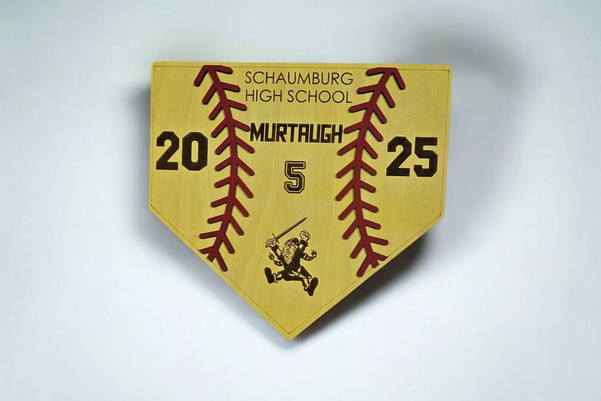 Personalized Softball Senior Night Gift, Home Plate Plaque Custom Decor