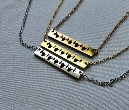 Custom Baby Heartbeat Necklace – Personalized Soundwave Jewelry – New Mom Gift – Keepsake Necklace in Gold, Silver, Rose Gold