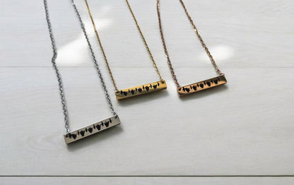 Custom Baby Heartbeat Necklace – Personalized Soundwave Jewelry – New Mom Gift – Keepsake Necklace in Gold, Silver, Rose Gold